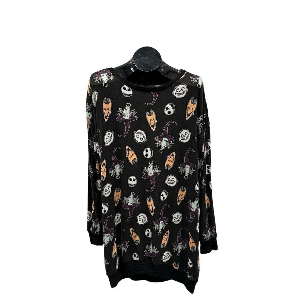 Disney Tim Burton’s Nightmare Before Christmas Black Character Print Knit Cozy S